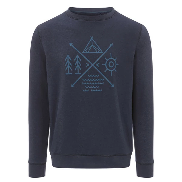 FRILUFTS OMAUI PRINTED SWEATER Männer - Sweatshirt Dress Blues 1 FRILUFTS OMAUI PRINTED SWEATER Männer - Sweatshirt Dress Blues